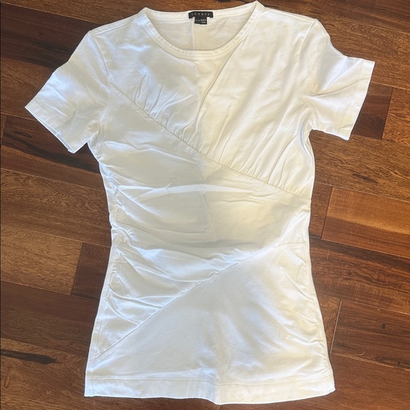 Theory White Short Sleeve Top P - Picture 1 of 4